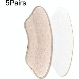 5 paar 062 high-heeled schoenen spons zachte anti-slijtage anti-slip hiel beschermende sticker (abrikoos)