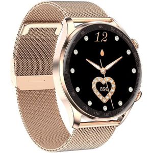 AK32 1 36 inch IPS Touch Screen Smart Watch  ondersteuning Bluetooth -oproep/Blood Oxygen Monitoring  Style: Steel Watch Band (Gold)