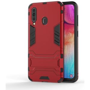 Schokbestendige PC + TPU Case voor Galaxy A60  met houder (rood)