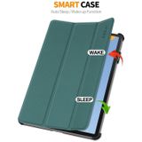 Voor Huawei MatePad 11 2023 ENKAY Tri-fold Custer Texture Leather Stand Smart Case (Grijs)