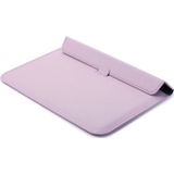 Universele envelop stijl PU lederen draagtas met houder voor uiterst dunne Notebook Tablet PC 15.4 inch  maat: 39x28x1.5cm(Pink)