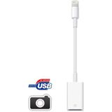 USB-camera adapter voor iPad mini/mini 2 retina  iPad Air/iPad 4  iPhone 6/6s/6 plus/6s plus (originele versie) (wit)