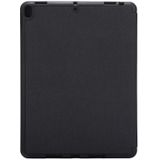 Doek textuur patroon geval voor iPad 9 7 (2018) & iPad 9.7 inch (2017)  met drie-vouwen houder & Pen Slots(Black)