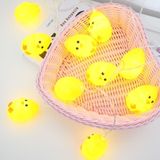 Schattige gele kip Type 1.5m 10 LEDs batterij decoratieve Lamp Pasen vakantie huishoudelijke partij decoratieve licht (Warm wit)