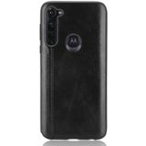 Voor Motorola Moto G Stylus Schokbestendig Naaien Koe Patroon Huid PC + PU + TPU Case (Zwart)