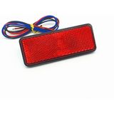 2 stk motorfiets auto Trailer DC 12-15V 24-LED-Indicator Lamp Reflector rechthoek Marker staart licht  lichte kleur: rood (gestage + Flash Lighting)(Red)