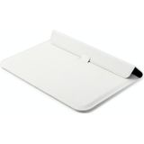 PU-leer Ultra-dunne envelope bag laptoptas voor MacBook Air / Pro 15 inch  met standfunctie(wit)
