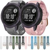 Voor Garmin Instinct 2S 20 mm dames siliconen horlogeband met veterpons