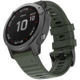 Voor Garmin fenix 6X 26mm Smart Watch Quick release Silicon polsband horlogeband (Army Green)