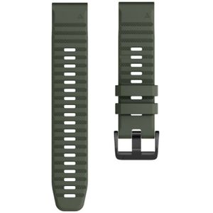 Voor Garmin fenix 6X 26mm Smart Watch Quick release Silicon polsband horlogeband (Army Green)