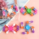 10 stks fiets ketting spoor DIY speelgoed bot stenose 4 hoek variteit vingertip spinner  willekeurige kleur levering (vier-sectietype)