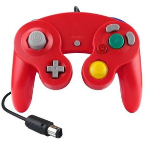 2 PCS Single Point Vibrerende Controller Wired Game Controller voor Nintendo NGC / Wii  Productkleur: Rood