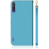 Voor Xiaomi Mi CC9e / A3 Gemiteerd spiegeloppervlak horizontale flip lederen koffer met houder & kaartsleuven & portemonnee & lanyard(blauw)