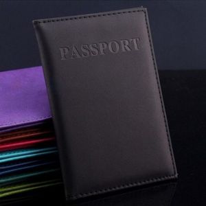 Kunstleer reizen paspoort cover (zwart)