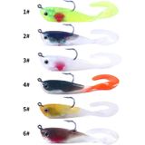 HENGJIA 5 stks/zak 7 cm 10g Spinnerbait Zacht Aas Pak Lood Vis Nep Aas Krullend Tailed Worm zakken Vis Aas