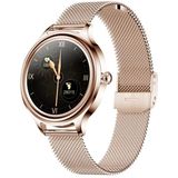 ZX10 1.09 Inch HD-kleurenscherm Bluetooth 5.0 IP68 Waterdichte Dames Smart Watch  Ondersteuning Slaapmonitor / Menstrual Cyclus Herinnering / Hartslag Monitor / Blood Oxygen Monitoring  Stijl: Staalband (ROSE GOUD)