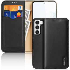 For Samsung Galaxy S23 5G DUX DUCIS Hivo Series Cowhide Texture Leather Phone Case(Black)