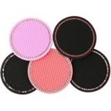 5 STUKS Auto Universele Diamond Honeycomb Water Coaster Auto Anti-Slip Mat (Black Purple Diamond)