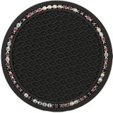 5 STUKS Auto Universele Diamond Honeycomb Water Coaster Auto Anti-Slip Mat (Black Purple Diamond)