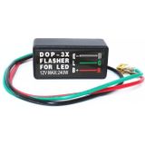 2 stuks DOP-3X LED-richtingaanwijzer Elimineert effectief Flash-waarschuwingsfunctie Flash-relais (12V)