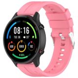 Voor Xiaomi Watch Color Sport Siliconen vervangende band Watchband met zilveren stalen gesp (roze)
