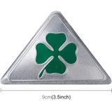 Vier Leaf Clover kruid geluk symbool aluminium slanke driehoek Badge embleem Sticker Styling auto Dashboard decoratie Labeling