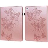Relif Butterfly Pattern Horizontal Flip Lederen Tablet Case voor iPad Mini 5/4/3/2 / 1 (Pink)