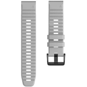 Voor Garmin fenix 6X 26mm Smart Watch Quick release Silicon polsband horlogeband (grijs)