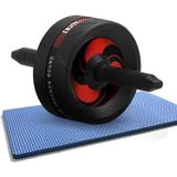 Huishoudelijke fitnessapparatuur abdominale krulrol buikspierwiel met knielende pad  kleur: tweewielige rood zwart