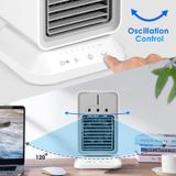 USB Mini Desktop Spray Bevochtiging Koelventilator Thuis Airconditioner Ventilator Koeler (2000 mAh)