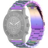 22mm Stalen polsband horlogeband voor Fossil Hybrid Smartwatch HR  Male Gen 4 Explorist HR / Male Sport (Kleur)