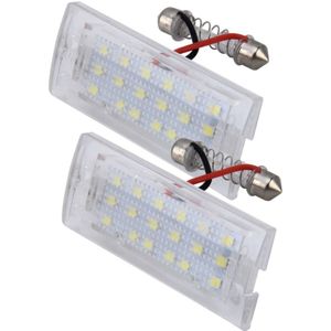 2 PC's licentie plaat licht met 18 SMD-3528 lampen voor BMW E53 (X 5)  2W 120LM  6000K  DC12V (wit licht)