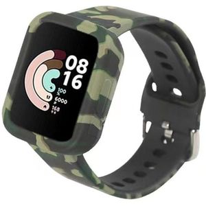 Voor Xiaomi Redmi Watch Camouflage Silicone Watch Band (Army Green)