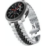 Voor Huawei Horloge 3/3 Pro Five Beads Steel vervangende band horlogeband (zilver zwart)