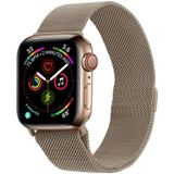 Voor Apple Watch Series 6 & SE & 5 & 4 44mm / 3 & 2 & 1 42mm Milanese Loop Magnetic Stainless Steel Watchband (Vintage Gold)