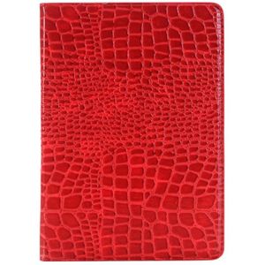 krokodil structuur  horizontaal Flip lederen hoesje met houder & opbergruimte voor pinpassen & portemonnee voor iPad Pro 9.7 inch(rood)