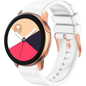 Voor Amazfit GTR Mini / Bip 3 / Bip 3 Pro 20 mm effen kleur rosgouden gesp siliconen horlogeband