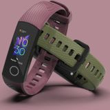 Voor eer Band 4/5 Mijobs Ademend Silicone Vervanging Strap Horlogeband (Purple Red)