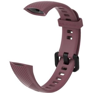 Voor eer Band 4/5 Mijobs Ademend Silicone Vervanging Strap Horlogeband (Purple Red)