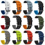 Voor Xiaomi MI Watch S1 Active 22 mm geperforeerde tweekleurige siliconen horlogeband (wit + blauw)