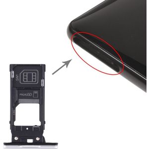 SIM-kaartlade + SIM-kaartlade + Micro SD-kaartlade voor Sony Xperia XZ2 (Zilver)