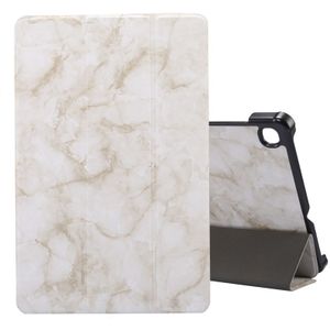 Voor Galaxy Tab S6 Lite P610 / P615 Marble Texture Horizontale Flip Lederen behuizing  met drie vouwen Houder & Slaap / Wake-up Functie(Grijs)