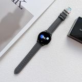 Voor Huawei Bekijk GT 3 Pro 22mm vlindergespitsende echte lederen horlogeband