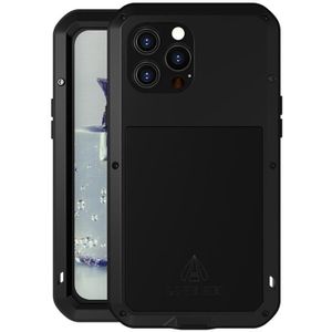 Love Mei Metal Shockproof Waterdichte stofdichte beschermende telefooncase voor iPhone 13 pro max