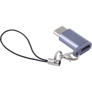 Mini Portable USB to type-C & USB-C Converter adapter met OTG (grijs)
