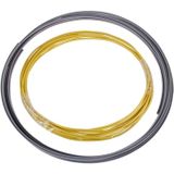 Universele decoratieve krasbestendige pickup 4  2 M flexibele auto Wheel Hub Trim lijstwerk schijnt decoratie Strip met beschermende onder Slot(Yellow)