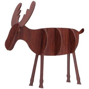 2 PC'S kerstversiering houten DIY elanden decoraties kinderen creatieve geschenken Desktop decoratie  grootte: S (zwarte walnoot)