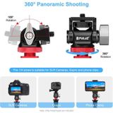 PULUZ Mini 180 Degree Swing Tripod Ball Head Cold Shoe Mount Adapter(Red)