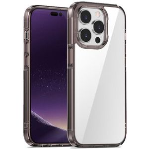 iPAKY Aurora-serie schokbestendige pc + TPU-beschermende telefoonhoes voor iPhone 12 Pro Max (transparant zwart)