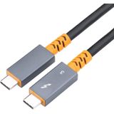 9046 100W USB-C / Type-C Male naar USB-C / Type-C Male Tweekleurige DataKabel 4K Audio VideoKabel voor Thunderbolt 3  Kabellengte: 0.3m